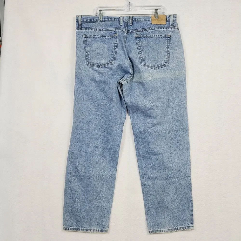Member's Mark Classic Straight Leg, Light Wash Jeans, Men Size 38/30, PRE-OWNED